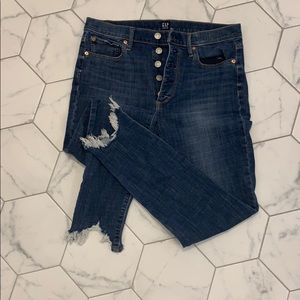 Gap Raw Hem Skinny Jeans